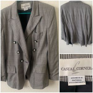 ✨Grey Plaid Pattern Women Blazer✨